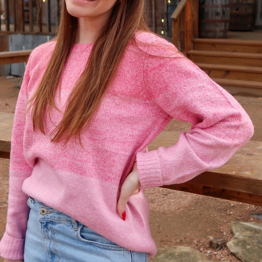 Pink Tri-Color Sweater - Picture 5 of 5